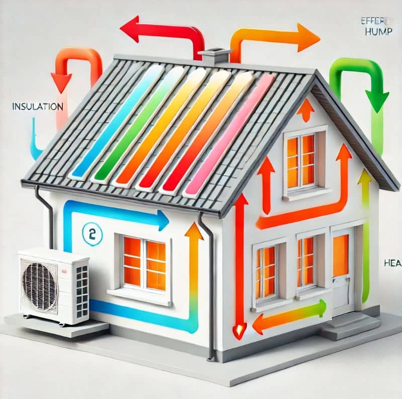 Les dispositifs thermiques de votre maison : isolation, chauffage et VMC.